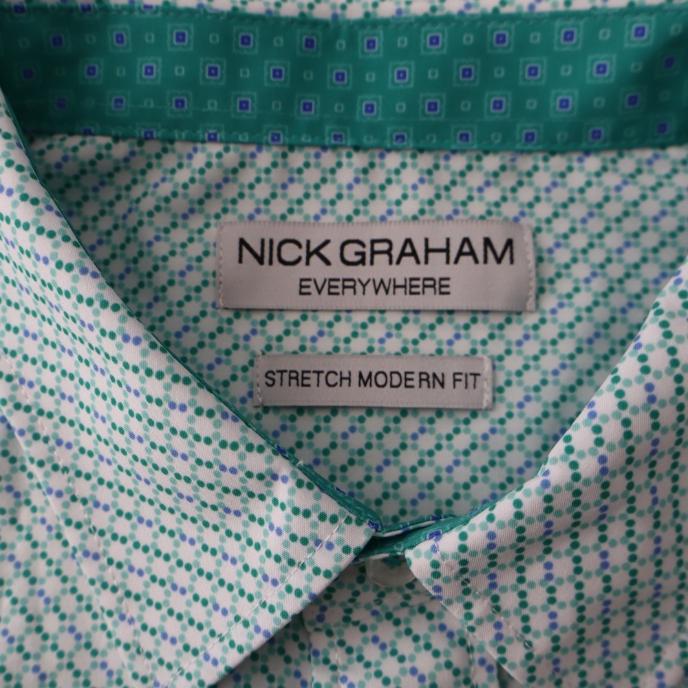 Nick Graham Everywhere Mens Stretch Modern Fit Button Down XL - Picture 2 of 11